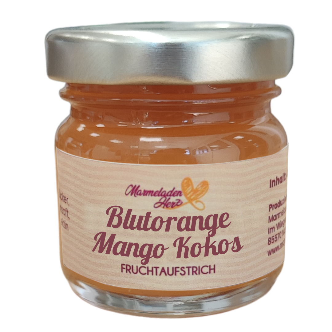 Mini Blutorange Mango Kokos Fruchtaufstrich 40g
