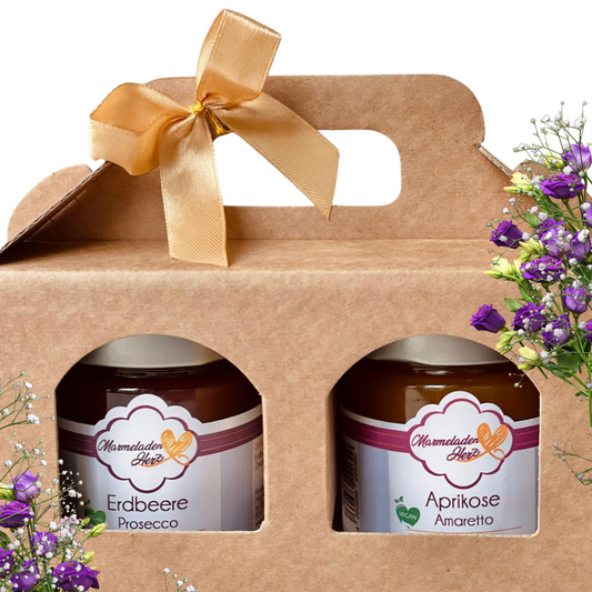 Geschenkset Marmelade Duo mit Alkohol