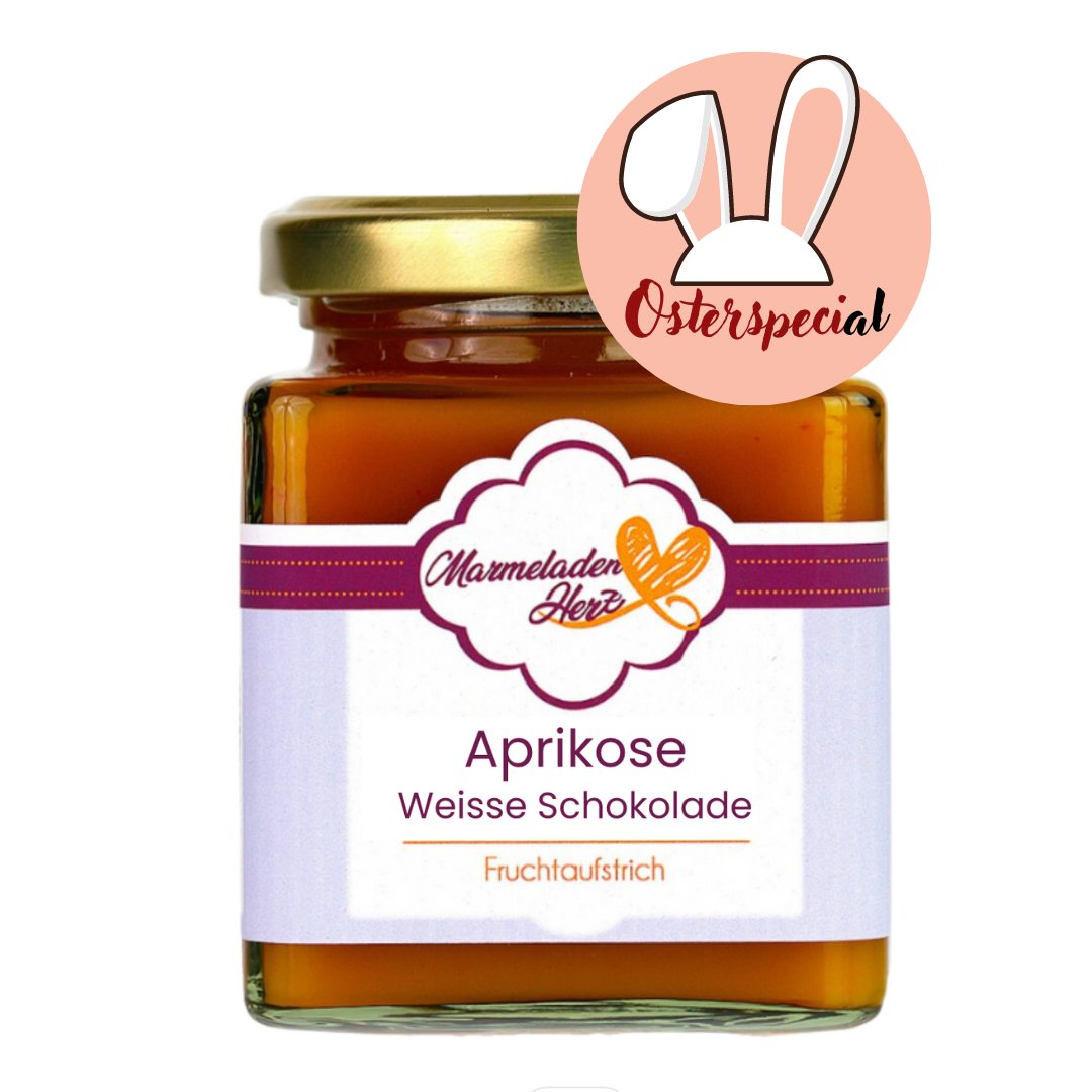 Aprikose weiße Schokolade Fruchtaufstrich