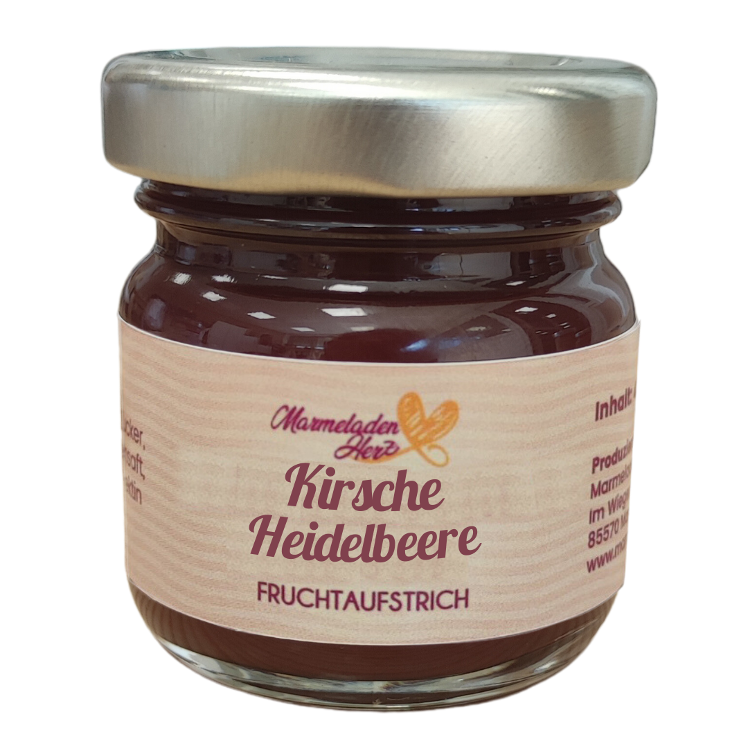 Mini Kirsche Heidelbeere Fruchtaufstrich 40 g