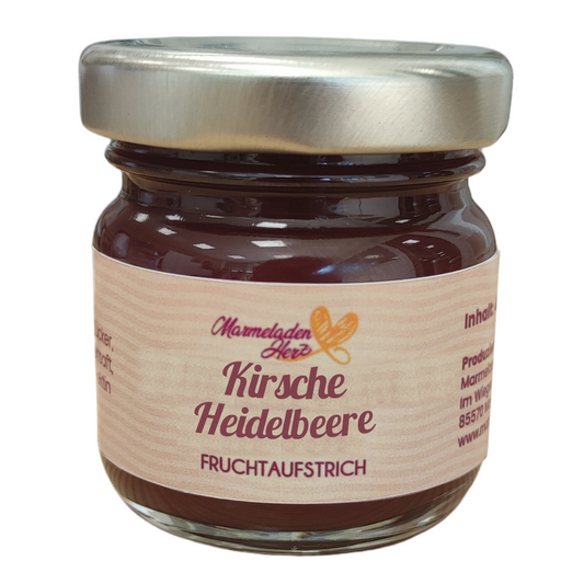Mini Kirsche Heidelbeere Fruchtaufstrich 40 g