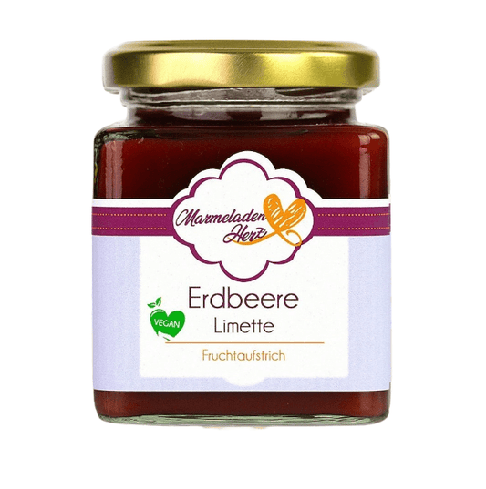 Erdbeere Limette Fruchtaufstrich - Marmeladenherz