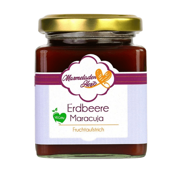 Erdbeere Maracuja Fruchtaufstrich - Marmeladenherz