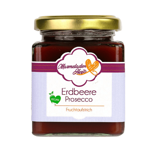Erdbeere Prosecco Fruchtaufstrich - Marmeladenherz