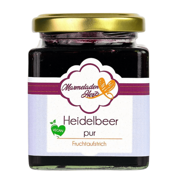 Heidelbeere pur Fruchtaufstrich - Marmeladenherz