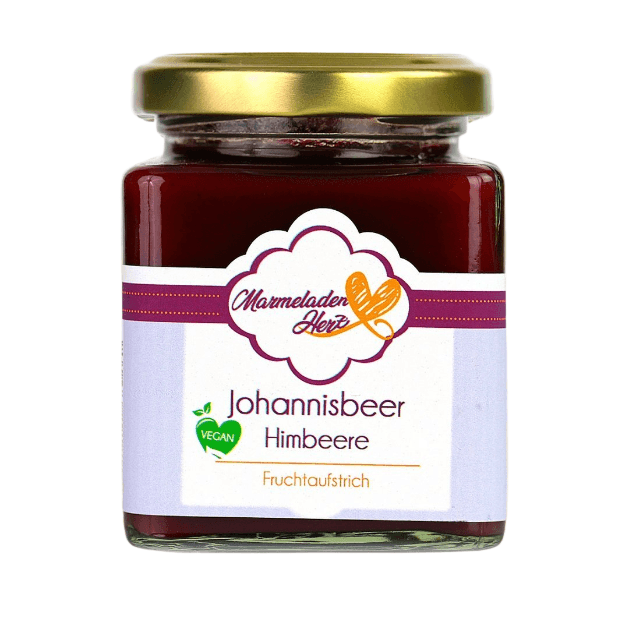 Johannisbeere Himbeere Fruchtaufstrich - Marmeladenherz