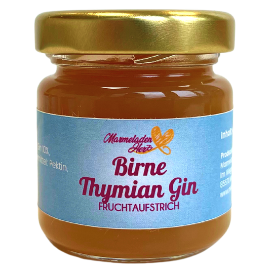 Mini Birne Thymian Gin Fruchtaufstrich 40g