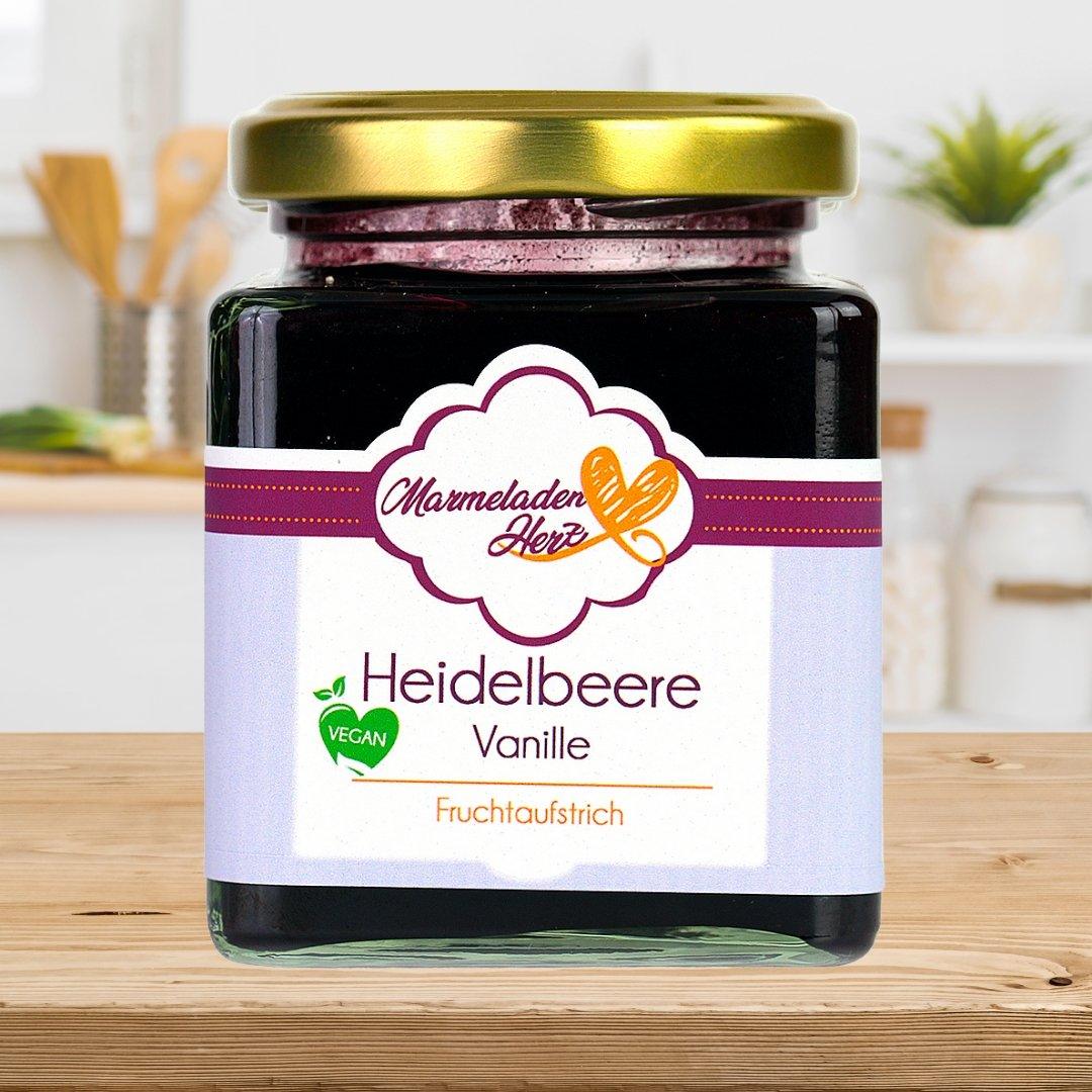 Heidelbeere Vanille Fruchtaufstrich - Marmeladenherz