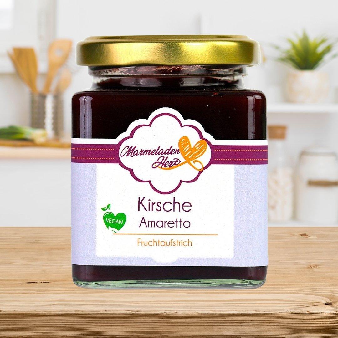 Kirsche Amaretto Fruchtaufstrich - Marmeladenherz